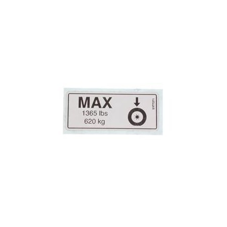 Jlg REPLACEMENT DECAL, TIRE LOAD1365LB/620KG 1705647