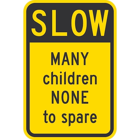 Lyle Slow, Many Children, None To Spare, 12x18, Non-Reflective, Yellow G-4792-NA_12x18