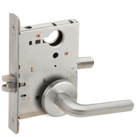 Schlage Grade 1 Passage Latch Mortise Lock, 02 Lever, B Rose, Satin Chrome Finish, Field Reversible L9010 02B 626