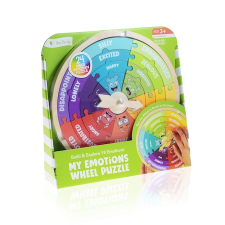 Open The Joy My Emotions Wheel, Emotional Intelligence, Mindfulness, and Learning Toy for Kids EMOWHEEL