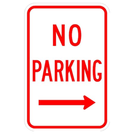 Sign Solutions Usa Parking Sign, 12 in W, Aluminum Sign, White DCS06DWT1218CUS00141