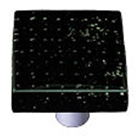 Palacedesigns Bubbles Black Rectangle Glass Cabinet Pull - Aluminum Post PA173640