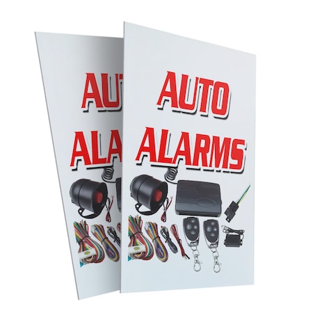 Signmission Auto Alarms, Plastic Signs Only 24 Inch x 36 Inch, Corrugated Plastic, 2PK CSB-2436-2PACK-Auto Alarms