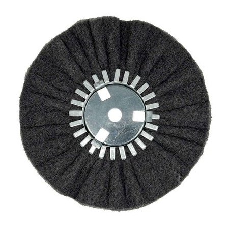 Renegade Products Usa 9 Inch Ultra-Fine, Black Satin Airway Buffing Wheel for Angle Grinders, 5/8" Removable Center Plate FSA9X3X5/8N0-2PHDUFS