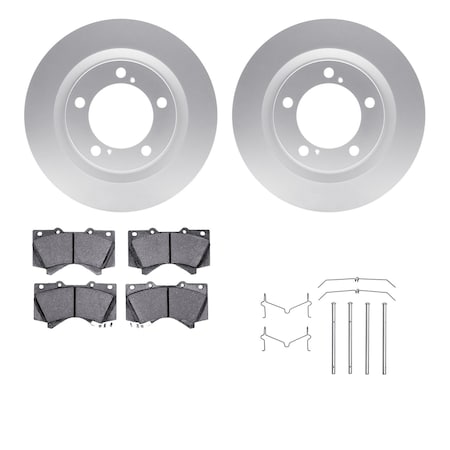 Dynamic Friction Co DFC GEOSPEC Coated Rotor- Heavy Duty Brake Pad includes Hardware 4412-76013
