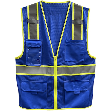 Reflective Apparel Enhanced Visibility Five Pocket Mesh Vest 500GT-RB-2X