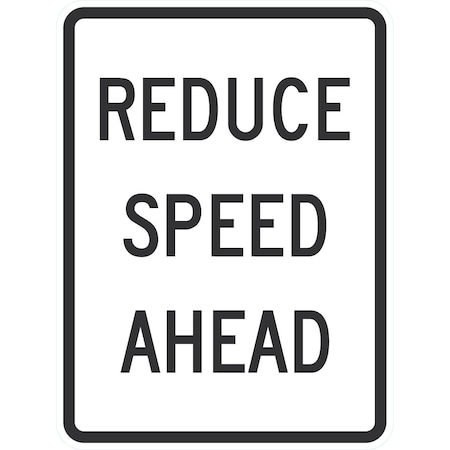 Lyle Reduce Speed Ahead, 18x24, High Intensity Prismatic, White G-10672-HI_18x24