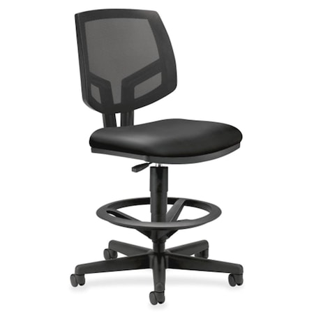 The Hon Co HON5715SB11T Mesh Task Stool 26.13 in. x 25- in. x 50.13 in. Leather- Black H5715.SB11.T