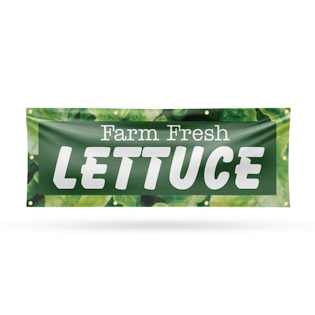 Signmission Farm Fresh Lettuce, 36 Inch x 96 Inch, Vinyl Banner B-96-30600