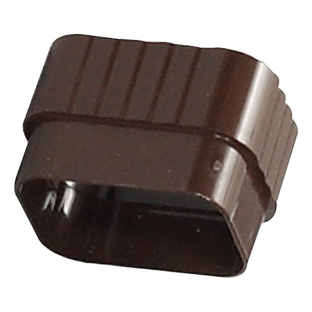 Euramax Amerimax Connector, 5 in Gutter, Vinyl, Brown M1623