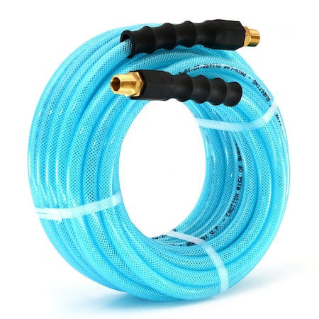 Blubird Poly Air Hose 3/8in. x 50' Lightweight, Durable, Field Repairable Fittings BBPU3850