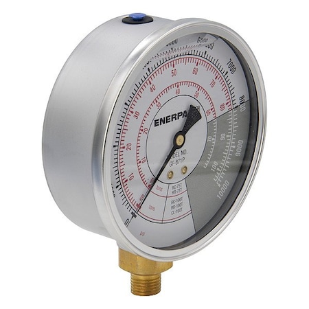 Enerpac Hydraulic Force, 1/4 in NPTF, Lower Back Location, Stainless Steel Case Material GF871P