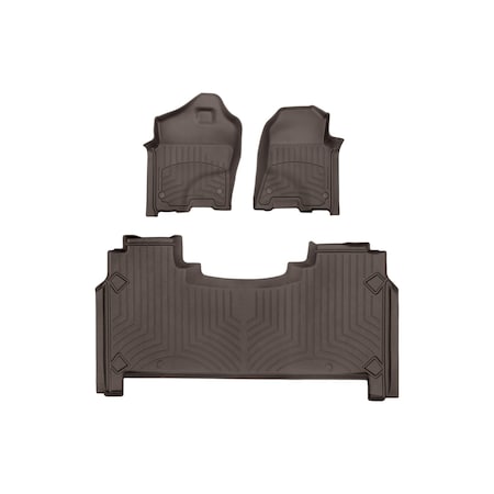 Weathertech Cocoa, Front and Rear FloorLiner HP 471428-1-3IM