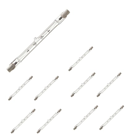 Bulbrite Mini 300w Equivalent T3 Double Ended Base RSC in Clear Finish Dimmable 2900K Halogen Lght Bulb, 10PK 861989