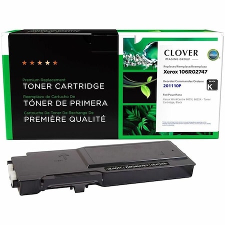 Clover Imaging Group Remanufactured Black Toner Cartridge for Xerox WorkCentre 6655 201110P