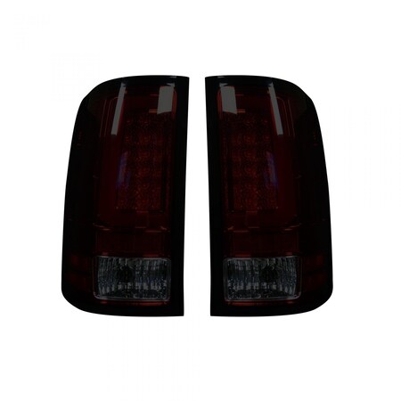 Recon Truck Accessories 07-13 SIERRA(2ND GEN - SINGLE WHEEL ONLY)OLED TAIL LIGHTS-DARK RED SMOKED LENS 264389RBK