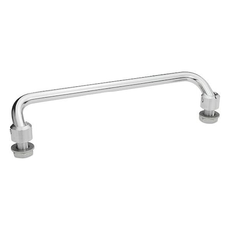 J.W. Winco Folding Pull Handle, Silver, Steel 425.2-ST-10-120-CR