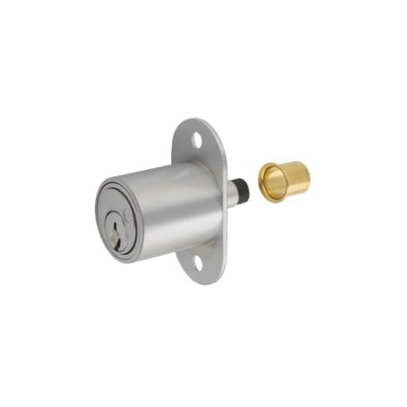 Olympus Lock 7/8in Sliding Door Push Lock, 626/US26D Satin Chrome 300SD-US26D-KA103