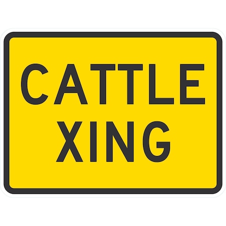 Lyle Cattle Xing, 24x18, Engineer Grade, Yellow G-11897-EG_24x18