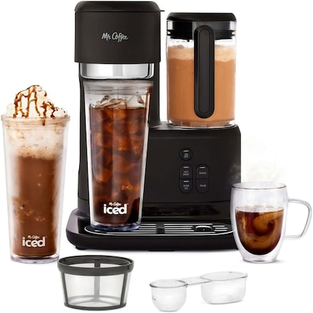 Mr. Coffee 3-in-1 Single-Serve Iced and Hot Coffee/Tea Maker with Blender and Reusable Filter 750122249M