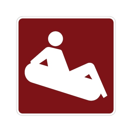Sign Solutions Usa Snow Tubing (Symbol), 18 in W x Square, Aluminum Sign DUS12DWT1818RS-144