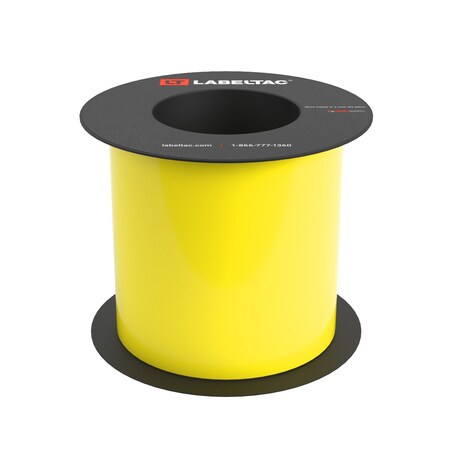 Labeltac High Performance 10-Year Vinyl Supply 5in x 75ft LT9, Hi-Vis Yellow LT519HP-C
