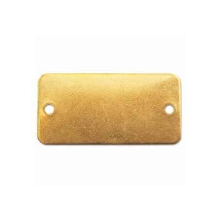 C.H. Hanson Brass Tags, 18 gauge, 3 in x 1 in, 1/8 in Holes, Rounded Rectangle, 100PK 337-41292