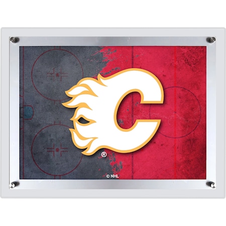 Holland Bar Stool Co Calgary Flames 19.25 in. x 14.5 in. Backlit LED Sign by Company LBLedA