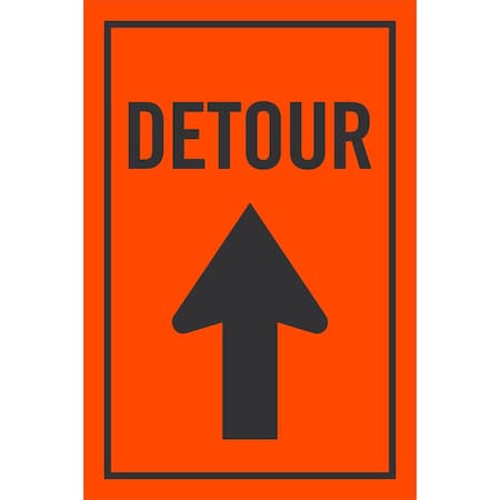 Lyle Detour (w/Up Arrow), 24x36, Engineer Grade, Orange G-14317-EG_24x36