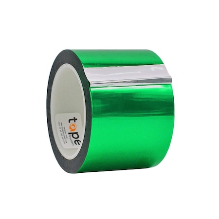 Wod Tape MPFT1 Metalized Polyester Mylar Film Tape Green: 4 in. x 72 yds, 12PK WOD MPFT1-04000-12-72-GRE