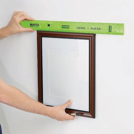 Mayes 24'' Polystyrene Straight Edge Ruler with Level 10743