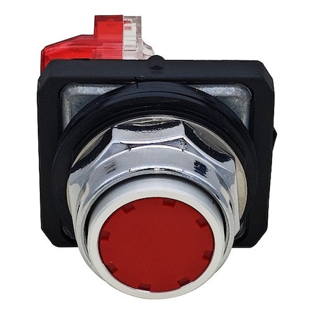 Dayton Push Button Operator, Flush, Momentary Action, Not Applicable Release, Non-Illuminated, Red GGS_116338