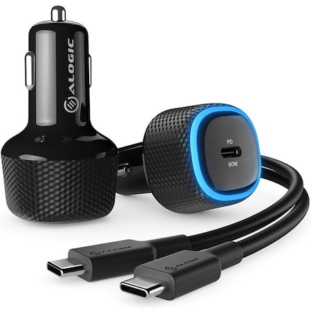 Alogic RAPID USB-C LAPTOP CAR CHARGER - 60W POWER DELIVERY F CRC60