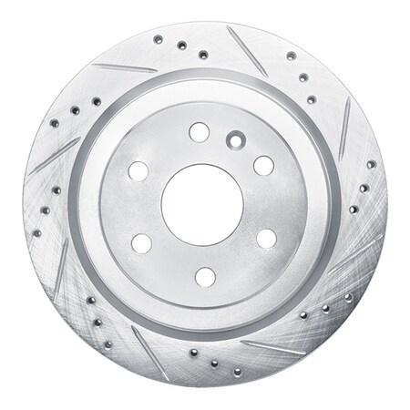 Dynamic Friction Co DFC Brake Rotor - Drilled and Slotted - Silver 631-46045R