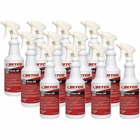 Betco Oven Jell Cleaner, Lemon Scent, 32 oz Bottle, 12PK 1391200