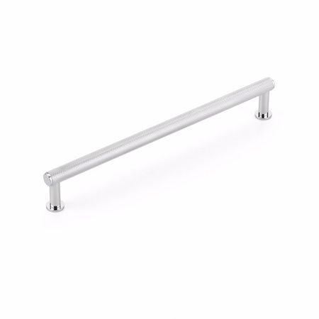Schaub 8in Center to Center Pub House Knurled Cabinet Pull Polished Chrome Finish 5008-26