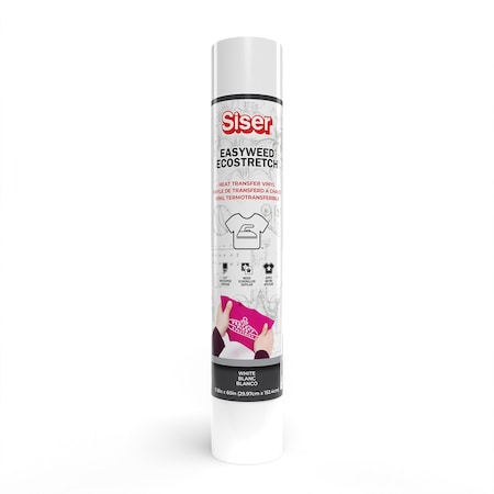 Siser Easyweed Ecostretch HTV Heat Transfer Vinyl, 60in., White MIECO1186001