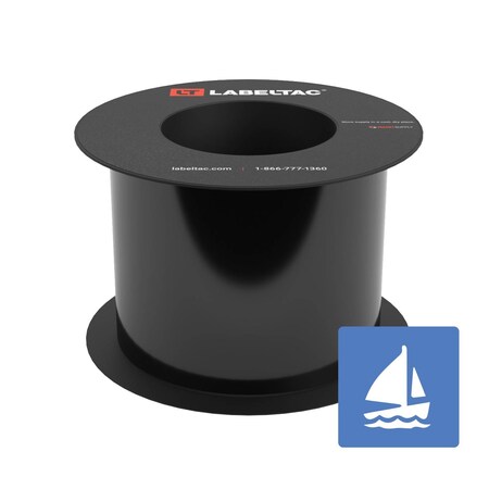 Labeltac Marine Supply 4in x 75ft LT9, Black LT403MN-C