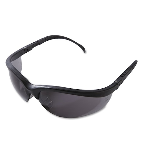 Mcr Safety Safety Glasses, Duramass Scratch-Resistant, Gray Lens, Black Matte Frame, Wraparound, 12 PK KD112