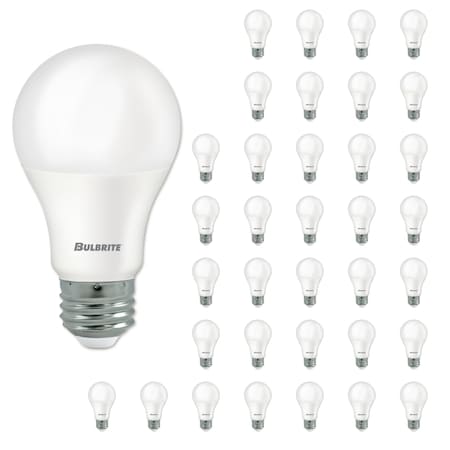 Bulbrite LED Filament 9W Dimmable A19 Light Bulb, Frost Glass, Medium E26 Base, 5000K, 800lu, 36PK 861719