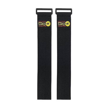 Wrap-It Storage Storage Strap, 24 in L, 2 in W, Fastening Method: Hook and Loop, 2PK 702-24B