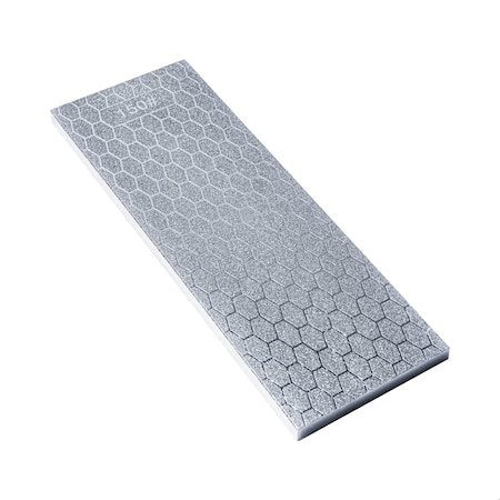 Powertec 8in Diamond Sharpening Stone, 150/600 Dual Grit Diamond Knife Sharpener, w/ Non-Slip Base 72246