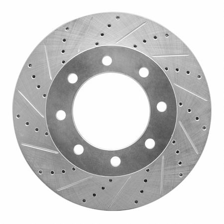 Dynamic Friction Co DFC Brake Rotor - Drilled and Slotted - Silver 631-54223L