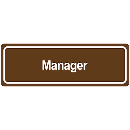Non-Branded Door Sign - Manager SN502