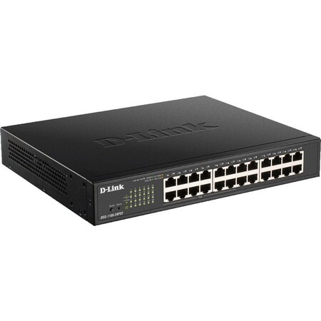 D-Link D-LINK SUPPORTS 24 PORTS, WITH 12 X 1GB POE, 12 X 1GB PORTS. 100 DGS-1100-24PV2