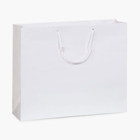 Nashville Wraps White Gloss Gift Bags, Vogue 16x6x12, 100PK GTVBWH