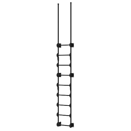 Vestil Steel Walk Through Dock Ladder 9 Step 300 Lb. Capacity Black DKL-9-BK