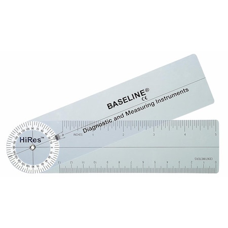 Baseline Hires Rulongmeter Goniometer with 7 in. Arms, 25PK Baseline-12-1006HR-25