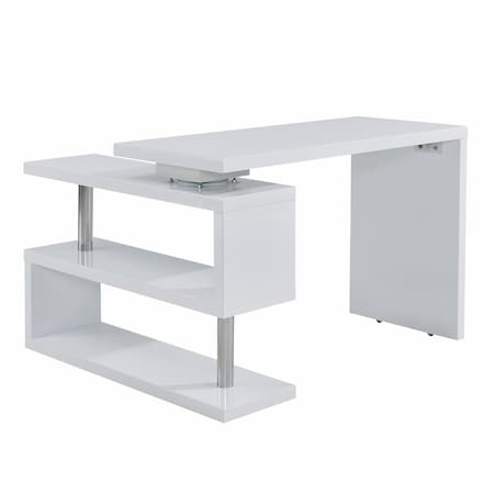 Homeroots 45" White Corner Writing Desk 402049