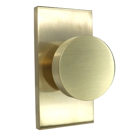 Baldwin Half Dummy Contemporary Knob and Contemporary 5in Rose Lifetime Satin Brass Finish HDCONCFR044